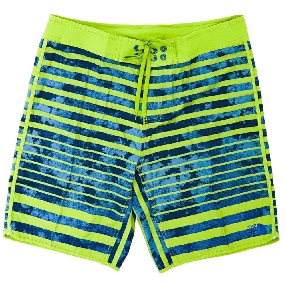 The North Face Men's Whitecap Swim Board Shorts Green Blue NWT size 36